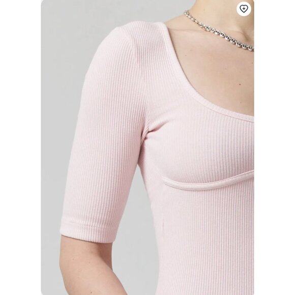 Citizens of Humanity Presley Seamed Tee in Roselle ( XS ) - Picture 2 of 6